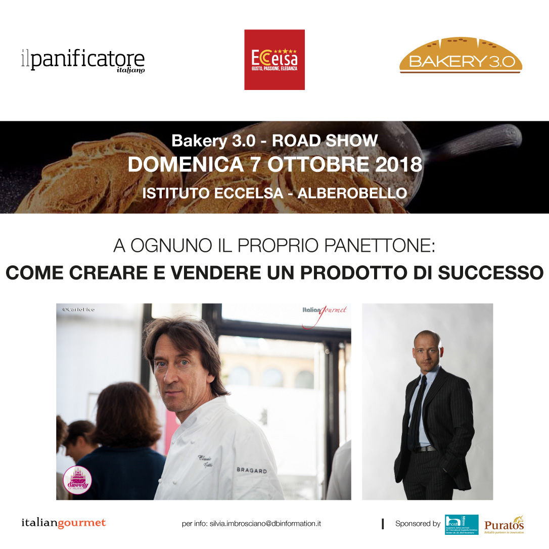 Bakery 3.0 – ROAD SHOW – DOMENICA 7 OTTOBRE 2018
